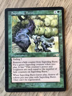 Saproling Burst X1 Nemesis Ex Condition See Front/back Pics - Image 1