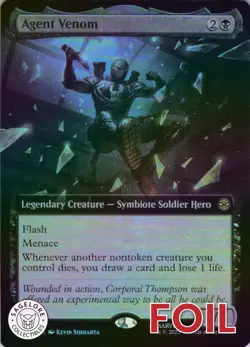 MTG Agent Venom (Extended Art) (255) | NM Foil | Spider-Man {SPM} - Image 1