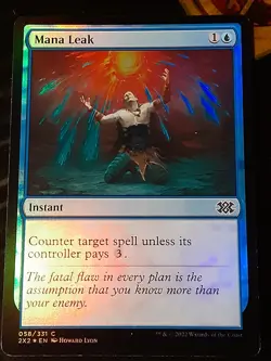 Mana Leak FOIL , Double Masters 2022 , NM , MTG, FREE SHIPPING - Image 1