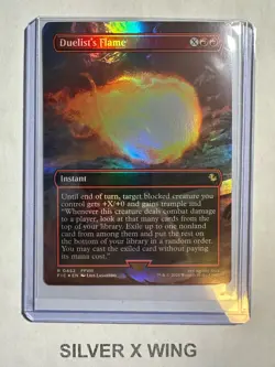 Duelist's Flame Borderless Foil x1, MTG, Commander: Final Fantasy, FIC, NM - Image 1