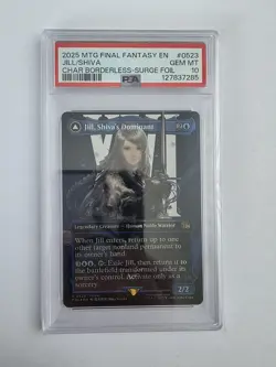 Jill, Shiva's Dominant Borderless Surge Foil PSA 10 Final Fantasy MTG - Image 1