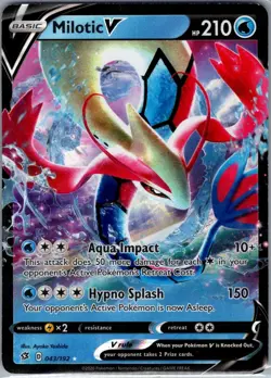 Milotic V 043/192 SWSH02: Rebel Clash - Pokemon Card - NM - Image 1