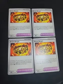 4 x Brave Bangle 080/086 Playset - White Flare Pokemon - Image 1