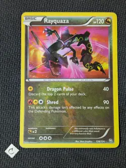 Rayquaza 128/124 - Dragons Exalted Shiny Secret Rare Holo Pokemon TCG HP/DMG - Image 1