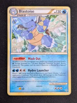 Blastoise 13/95 Unleashed Pokemon Card Non-Holo LP - Image 1