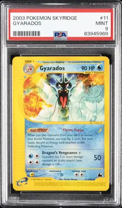 2003 POKEMON SKYRIDGE #11 GYARADOS PSA 9 - Image 1