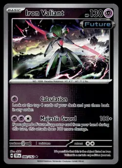 IRON VALIANT 080/162 RARE TEMPORAL FORCES POKEMON - Image 1