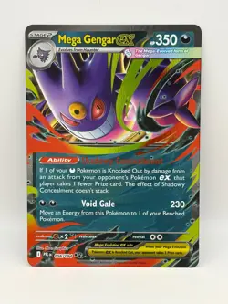 Mega Gengar ex 056/094 Pokemon Card TCG Phantasmal Flames Holo Near Mint (NM-M) - Image 1