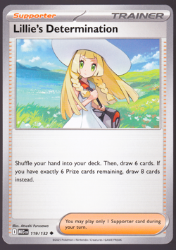 Lillie's Determination 119/132 Mega Evolution Pokemon TCG Card NM - Image 1