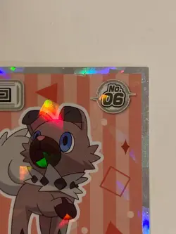 Rockruff Pokemon Wafer Sticker Japanese Holo LOTTE Nintendo Rare F/S No.06 - Image 4