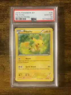 2016 Pokemon XY Pikachu 26/83 Generations PSA 10 🔥POP 37🔥 - Image 1