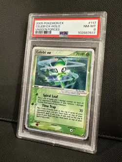 Pokemon Celebi EX - EX Unseen Forces 2005 Holo Rare - PSA 8 NM-MT!! - Image 1