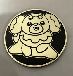 Fidough Jumbo Pokemon Flip Coin From Destined Rivals Blister Booster Promo Pack - Image 1
