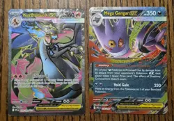 Pokemon TCG Phantasmal Flames Mega Charizard X Ex #109 & Mega Gengar Ex #56 Lot - Image 1