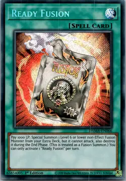 Yugioh Ready Fusion DAMA-EN066 1st Edition Secret Rare NM - Image 1