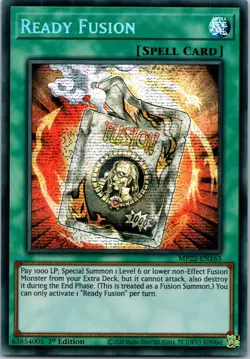 Yugioh Ready Fusion MP22-EN163 1st Edition Prismatic Secret Rare NM - Image 1