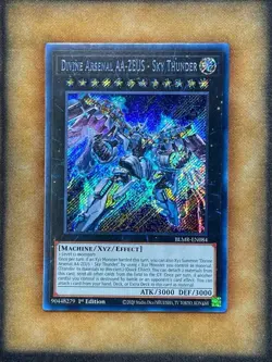 Yugioh Divine Arsenal AA-ZEUS - Sky Thunder BLMR-EN084 Secret Rare 1st Ed NM - Image 1
