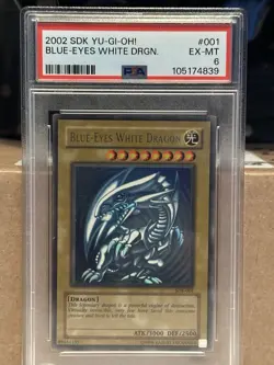 PSA 6 Yugioh Starter Deck Kaiba Ultra Rare Blue-Eyes White Dragon SDK-001 EX/MT! - Image 1