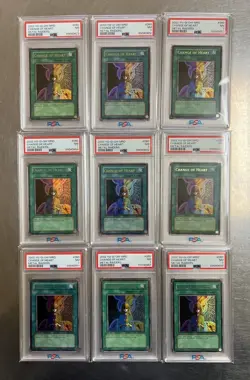 LOT OF 9 - Yu-Gi-Oh! TCG Metal Raiders Change Of Heart MRD-060 - All PSA 7 - Image 1