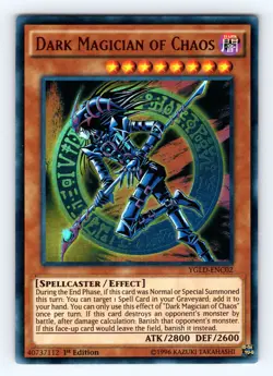 Yugioh Dark Magician of Chaos YGLD-ENC02 1st Edition Ultra Rare - NM 💎 - Image 1