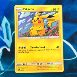 Pikachu - SM206 - Black Star Holo Rare Promo - Pokemon Card - MP - Image 1