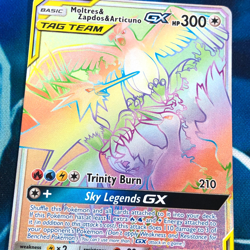Moltres Zapdos Articuno GX - 69/68 - Full Art Hidden Fates - Pokemon Card - NM - Image 2