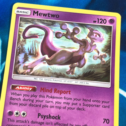 Mewtwo - SM214 - Black Star Holo Rare Promo - Pokemon Card - LP - Image 2