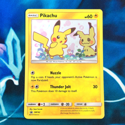 Pikachu - SM162 - Black Star Holo Rare Promo - Pokemon Card - LP - Image 1