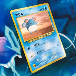 Marill - ANA Airline Promo Rare Japanese 2000 - Pokemon Card - LP - Image 3