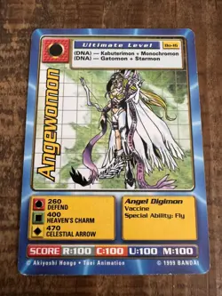 BO-16 Angewomon Digimon Card Digi-Battle Series 1 1999 Bandai HP - Image 1