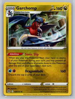 Garchomp #109/172 SWSH09: Brilliant Stars Holo Rare - Pokemon Cards F22 - Image 1