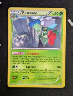 Roserade 15/124 Pokemon TCG Dragons Exalted Regular Rare Card NM - Image 1
