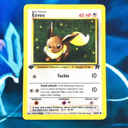 Eevee - 55/82 - 1st Edition Team Rocket - Pokemon Card - LP - Image 1