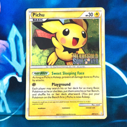 Pichu - 28/123 - Prerelease Holo Promo Rare HGSS Set - Pokemon Card - MP - Image 1