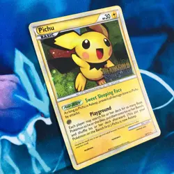 Pichu - 28/123 - Prerelease Holo Promo Rare HGSS Set - Pokemon Card - MP - Image 3