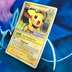 Pichu - 28/123 - Prerelease Holo Promo Rare HGSS Set - Pokemon Card - MP - Image 4