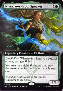 Nissa, Worldsoul Speaker (Extended Art) Non- Foil R Commander: Aetherdrift 29 NM - Image 1