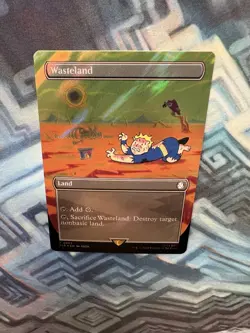 MTG Borderless Surge Foil Wasteland NM- Unplayed Universes Beyond: Fallout - Image 3