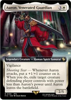 Auron, Venerated Guardia (Extended Art) - 0130 - Final Fantasy - MTG - SHIPS NOW - Image 1