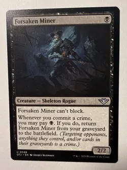 Forsaken Miner Normal U Outlaws of Thunder Junction 88 NM MTG - Image 1