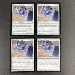 Set of x4, MTG Whispersilk Cloak Darksteel Regular - Image 1