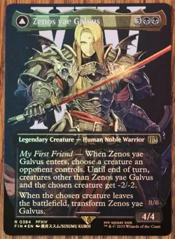 MTG Zenos yae Galvus / Shinryu FOIL BORDERLESS Magic Final Fantasy NM/Mint - Image 1
