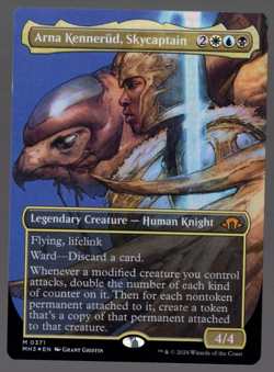 Arna Kennerud, Skycaptain 0371 Borderless Foil Mythic MH3 Near Mint - Image 1