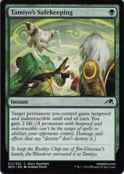 MTG Tamiyo's Safekeeping (211) | NM | Kamigawa: Neon Dynasty {NEO} - Image 1