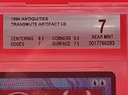 MTG Antiquities Transmute Artifact BGS 7 Subs 8.5/7/6.5/7.5 NM Magic Card - Image 2