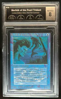 1993 Magic MTG Unlimited Merfolk of Pearl Trident #NNO PCG 8 - Image 1