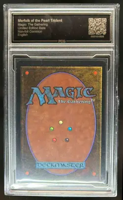 1993 Magic MTG Unlimited Merfolk of Pearl Trident #NNO PCG 8 - Image 2