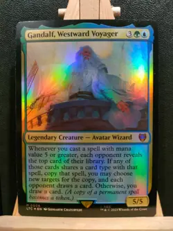 Gandalf, Westward Voyager FOIL - Commander: The Lord of the Rings - NM - MTG - Image 1