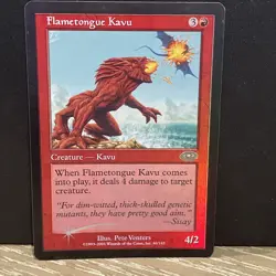 Flametongue Kavu Foil Planeshift MTG NM Magic: The Gathering Free Ship - Image 1