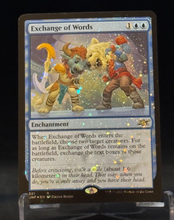 MTG Magic the Gathering UNF Unfinity Galaxy Foil Exchange of Words - Rare - Image 1
